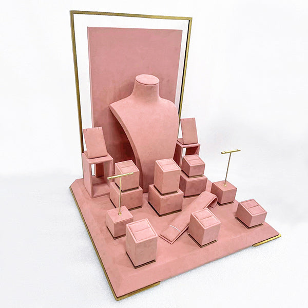 DS052 Pink Jewellery Display Stand Set