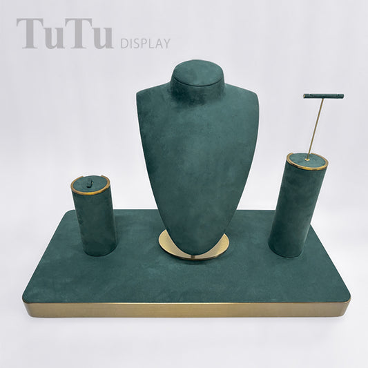 DS395 Dark Green Jewellery Display Set