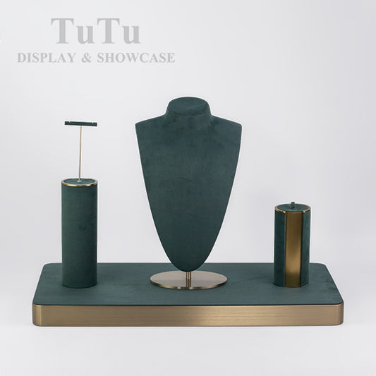 DS395 Dark Green Jewellery Display Set