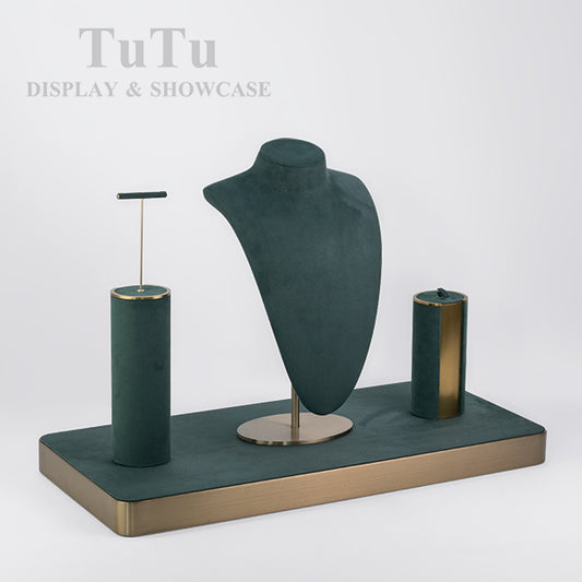 DS395 Dark Green Jewellery Display Set