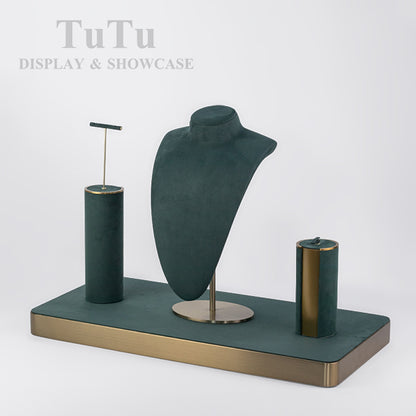 DS395 Dark Green Jewellery Display Set