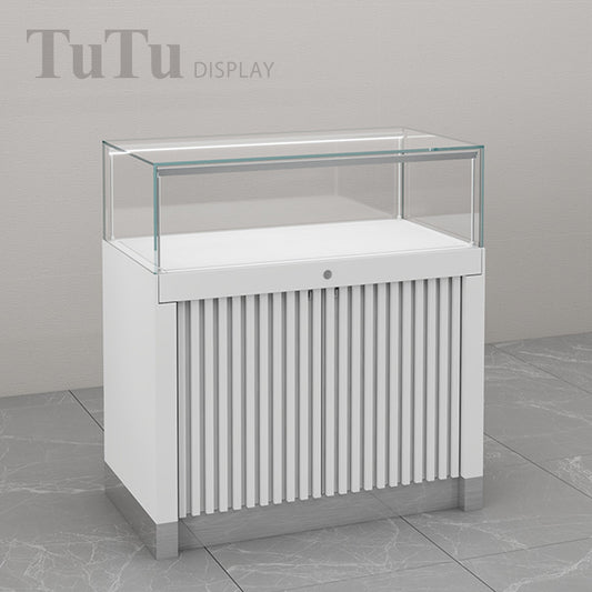 FA10 White Counter Display Showcase