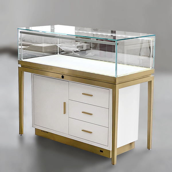 MT43-Storage Jewellery Glass Top Counter Showcase Base Cabinet