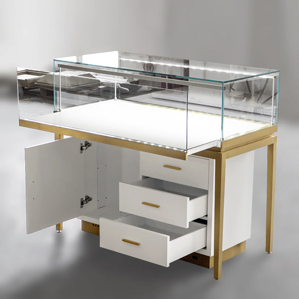 MT43-Storage Jewellery Glass Top Counter Showcase Base Cabinet