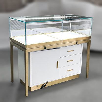 MT43-Storage Jewellery Glass Top Counter Showcase Base Cabinet