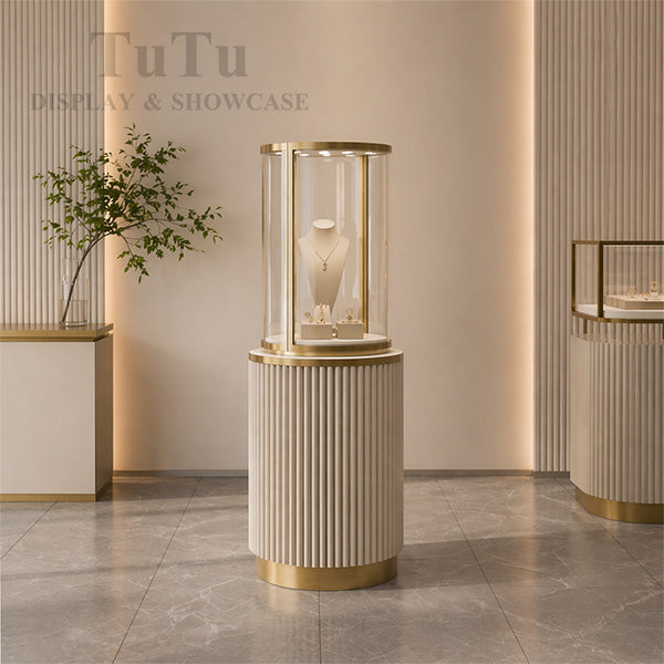 MT50 Jewellery Round Glass Tower Display Case