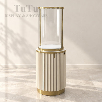 MT50 Jewellery Round Glass Tower Display Case