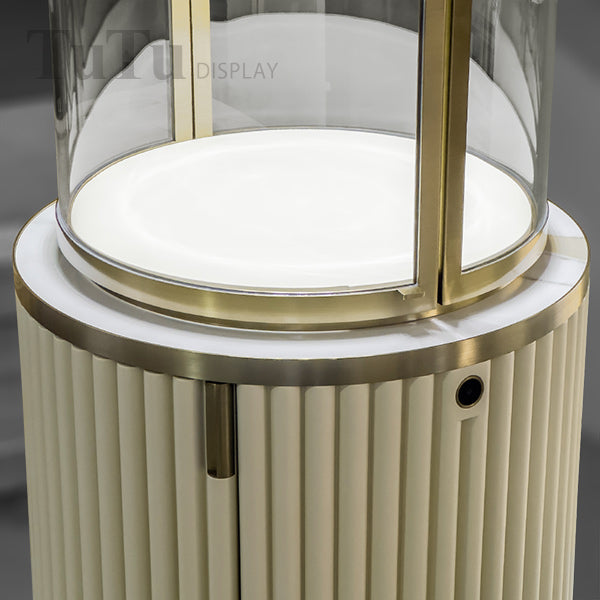 MT50 Jewellery Round Glass Tower Display Case