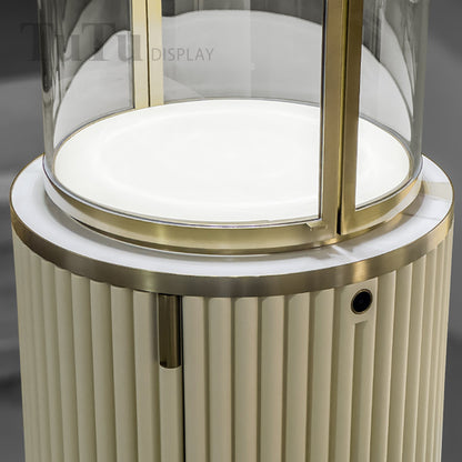 MT50 Jewellery Round Glass Tower Display Case