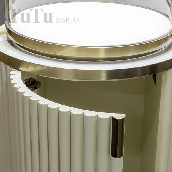 MT50 Jewellery Round Glass Tower Display Case