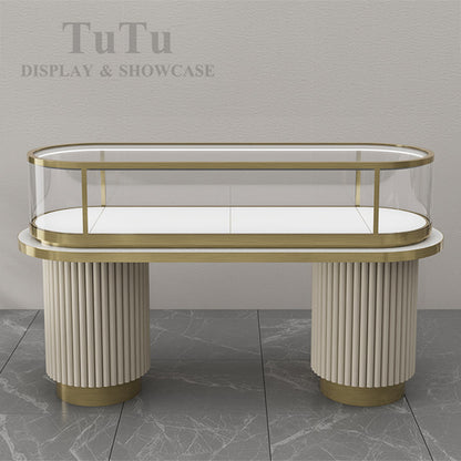 MT51 Jewellery Oval Glass Counter Showcase