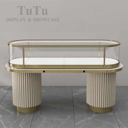 MT51 Jewellery Oval Glass Counter Showcase