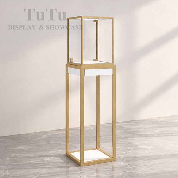 S02F Metal Frame Tower Display case