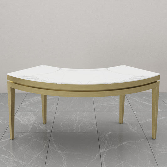 TBL010(DM192) Curved Metal Table with Marble Top