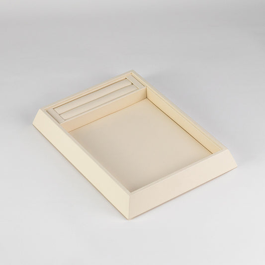 TR0112 Jewellery Display Serving Tray with Ring Slot PU Leather