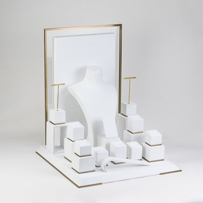 DS046 Jewellery Display Set with Back Board and Metal Base