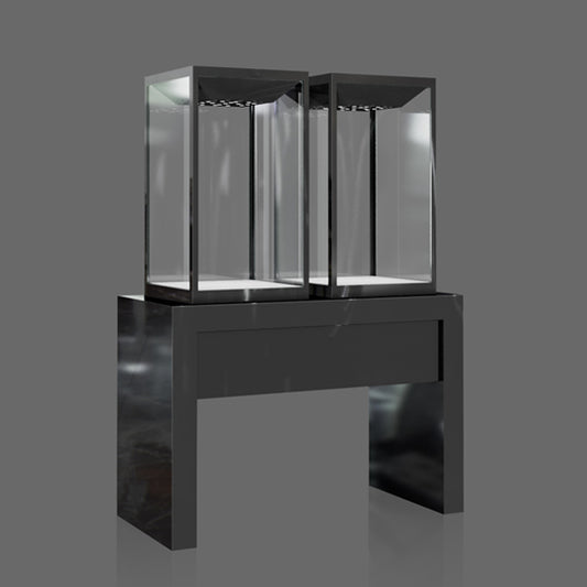 DM-122 Double Cube Window Showcase High Gloss Black