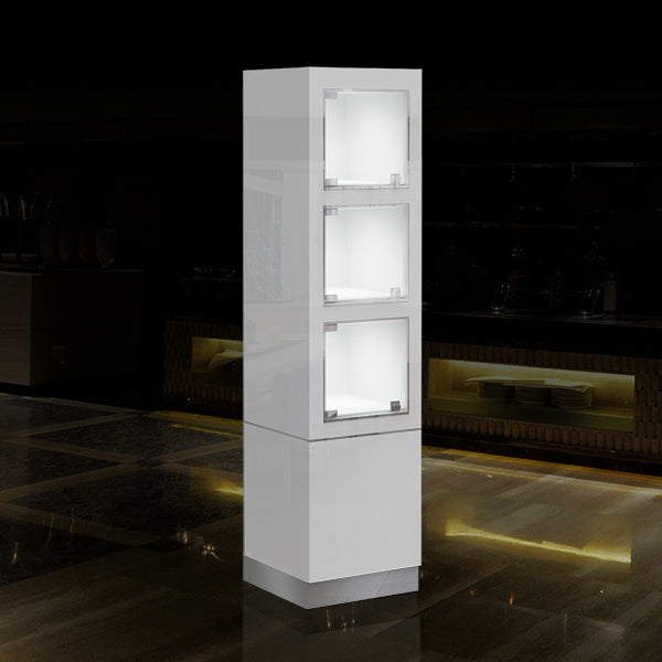 CA14-011 White Lighted Display Cabinet Wall Display Case
