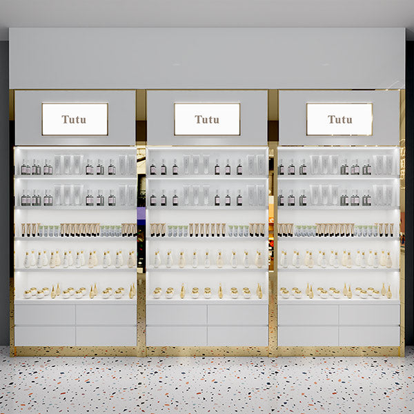 CM016 Beauty Salon Wall Display Cabinet LED Light – TUTU DISPLAY