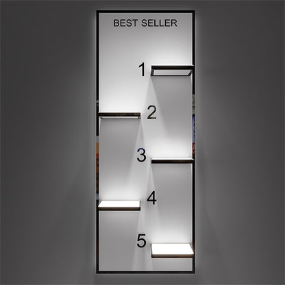 CM021 Lighted Cosmetic Wall Mounted Display Rack for Shop