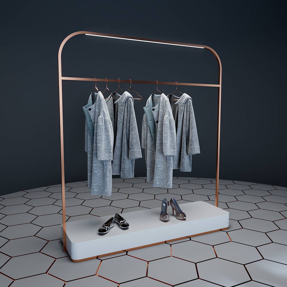 CR002 Clothes Display Rack with LED Light – TUTU DISPLAY