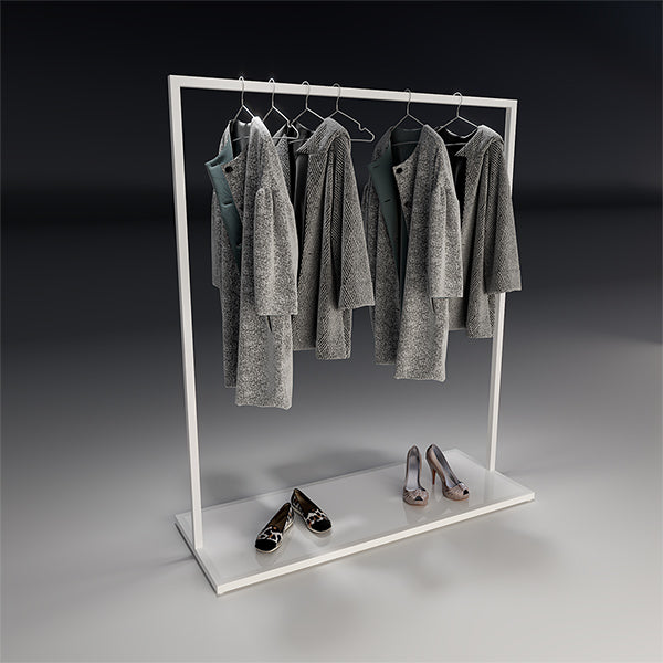 CR016 Metal Hanging Clothes Display Rack Organization TUTU DISPLAY