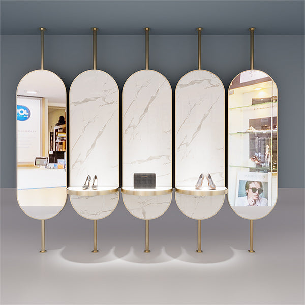 CR033 Garment Showroom Display with Mirror Floor to Ceiling