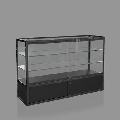 DM138 Lighted Counter Jewelry Showcase with Glass Shelves