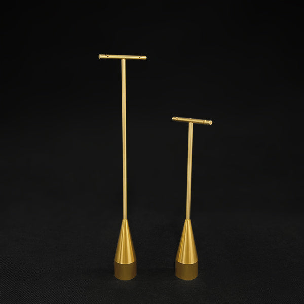 EH009 Metal gold color T-bar earring display stand