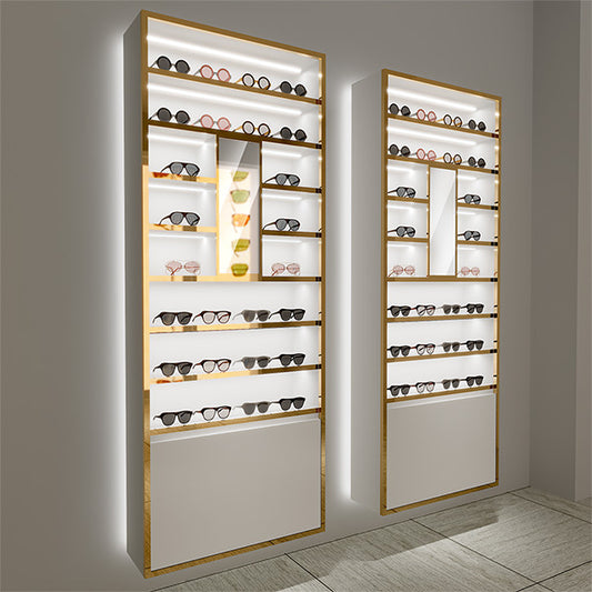 GD002 Eye Glass Displays Case Wall Cabinet LED Light