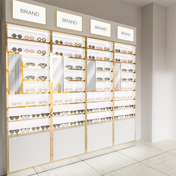 GD006 Sunglass Wall Display Case with Mirror