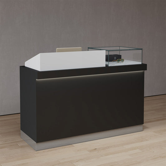 GD013 Glasses Retail Store Cashier Counter with Display Case