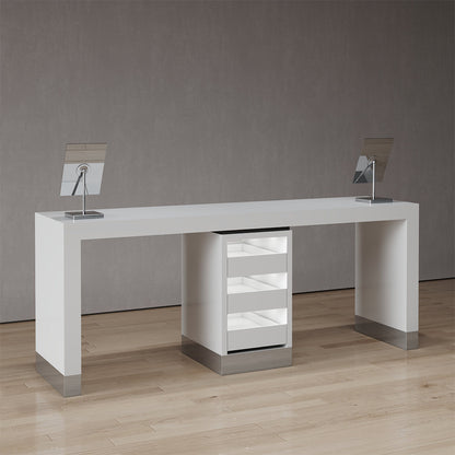 GD014 Glasses Retail Store White Display Table