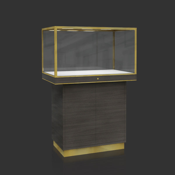 Jewelry Window Display Case with Led Light MT-14 Cabinet Back