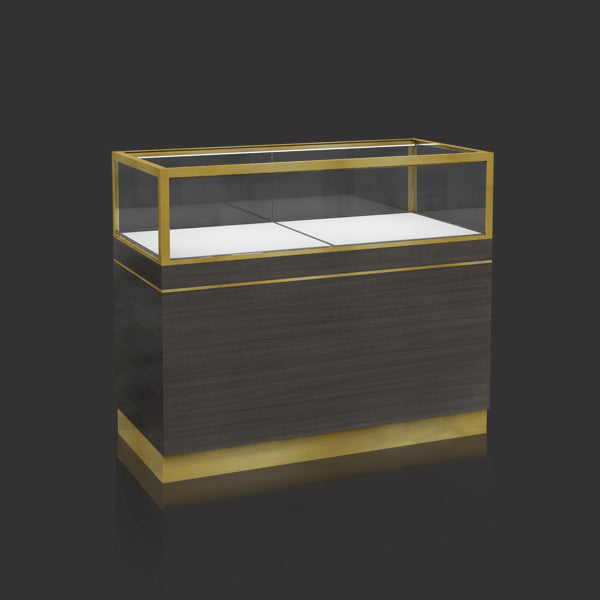 Metal Jewelry Display Case with Led Light MT-15 Cabinet Front 