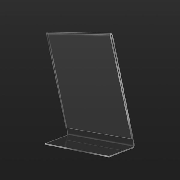 PH002 Clear Acrylic Poster Holder, L Shape Sign Holder Table Top